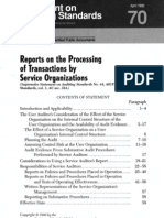 Aicpa: Reports On The Processing of Transactions by Service Organizations