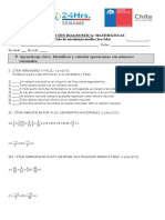 Evaluacion Diagnostica Enseñanza Media, MATEMATICA