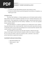 Experiment 7: Short Path Distillation: Chemical Engineering Laboratory II BKF3751