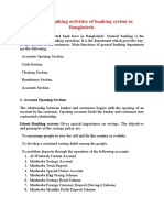 General Banking Activities of Banking System in Bangladesh.: 1. Account Opening Section