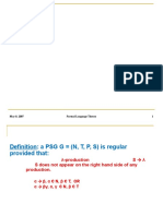 Regular Languages: Outline: Finite State Automata (FSA)