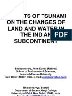 Effects of Tsunami On The Changes of Land and Water in The Indian Subcontinent