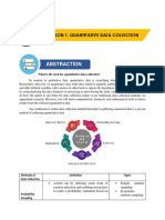 Abstraction: Lesson 1: Quantitative Data Collection