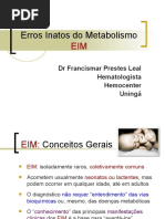 Erros Inatos Do Metabolismo Aula Uningá