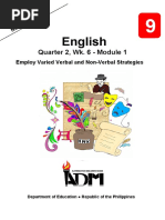 English: Quarter 2, Wk. 6 - Module 1