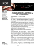 Soft Occlusal Splint Therapy in The Management of Myofascial Pain Dysfunction Syndrome: A Follow-Up Study in Kashmiri Population