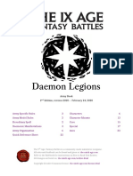 Daemon Legions: Army Book 2 Edition, Version 2020 - February 24, 2020