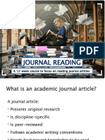 Week 1 - Introduction To Journal Reading