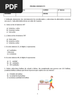 Matematicas - Prueba 2 - 2 Basico