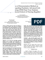 Effectiveness of Demonstration Method On Knowledge Regarding Paediatric Advanced Life Support Among GNM Final Year Students Studying in Selected School of Nursing Bagalkot