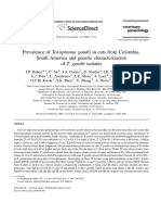 Prevalence of Toxoplasma Gondii in Cats From Colombia, South America and Genetic Characterization of T. Gondii Isolates