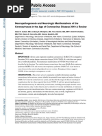 Neuropathogenesis and Neurologic Manifestations of The Coronaviruses in The Age of Coronavirus Disease 2019