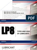 Types and Uses of Lubricants Types and Uses of Cleaning Materials/ Solvent