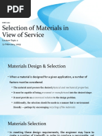 Selection of Materials