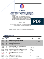 IKI10230 Pengantar Organisasi Komputer Kuliah No. 04: Assembly Language