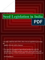  Seed Legislation in India