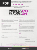 Convocatoria Presea de Honor Estado de México 2021