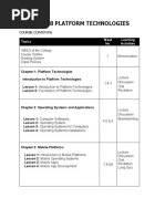 Course Syllabus IT 208 Platform Technologies