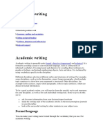 Academic Writing: Formal Language