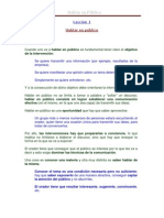 Manual para Aprender A Hablar en Publico Correctamente