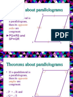 Theorems About Parallelograms