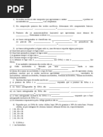 Lista de Exercícios Ácidos Nucléicos