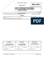 B62 0030 (Rev. E 2008.03) EN - THERMOPLASTIC, THERMOSETTING MATERIALS, THERMOPLASTIC ELASTOMERS AND RUBBERS - SPECIFICATIONS