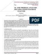 Structural and Thermal Analysis of A Boiler Using Finite Element Analysis