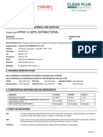 Safety Data Sheet: Spray & Wipe Antibacterial