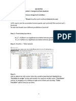 Sas Notes Module 4-Categorical Data Analysis Testing Association Between Categorical Variables