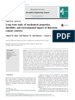 Long Term Study of Mechanical Properties, Durability and Environmental Impact of Limestone Cement Concrete