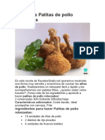 Receta de Patitas de Pollo Rebozadas