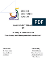 Ngo Project Report ON "A Study To Understand The Functioning and Management of Janakalyan"