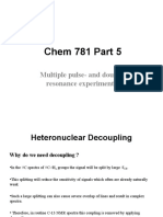 Chem 781 Part 5: Multiple Pulse-And Double Resonance Experiments