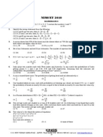 NIMCET 2010: Mathematics 1. 2