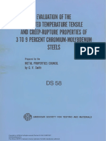 DS58 Elevated Temperature Creep Properties 3 To 9 Percent Chrome