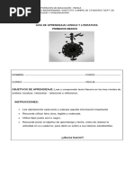Guía de Aprendizaje Lengua y Literatura Primeros Medios
