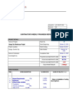 Contractor'S Weekly Progress Report: Project Details