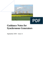 Guidance Notes For Synchronous Generators Grid Connection