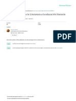 De La Enseñanza de La Literatura A La Educacion Literaria COLOMER