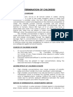 Determination of Chlorides