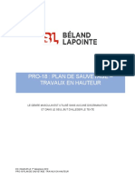 PRO 18A Plan de Sauvetage Travaux en Hauteur