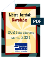 2021eko Martxoko Liburu Berriak - Novedades de Marzo Del 2021