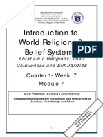 IWRBS - Q1 - Mod7 - Abrahamic Religions