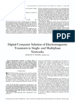 Computer Solution: Digital Electromagnetic Transients Multiphase Networks