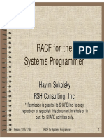 RACF For The Systems Programmers - Part 1 of 2