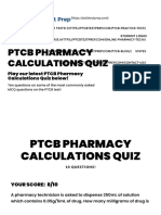 PTCB Pharmacy Calculations Quiz - Practice MCQs at PTCB Test Prep!