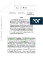 Layer Normalization: Jimmy@psi - Toronto.edu Rkiros@cs - Toronto.edu Hinton@cs - Toronto.edu