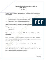 Unit V Water Distribution and Supply To Buildings: Part A