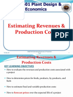 CMET401 Estimating Revenues and Production Costs